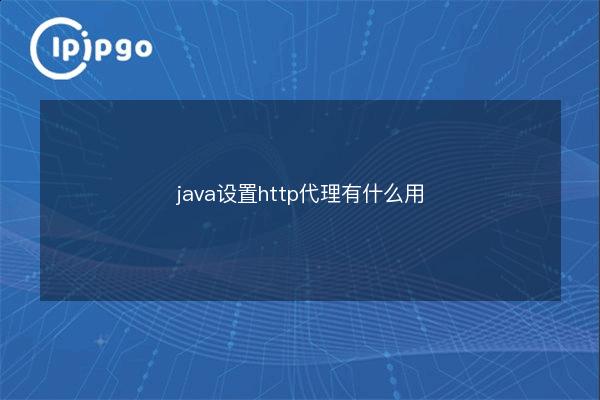 What is the use of java setting http proxy - IPIPGO