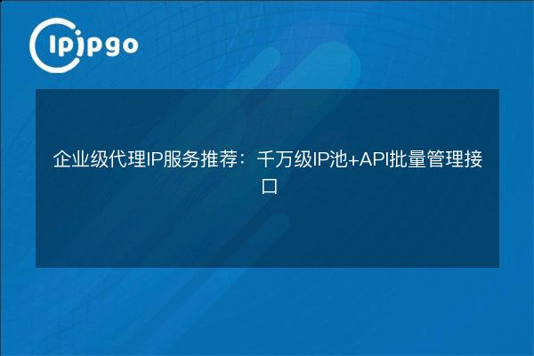 Enterprise Proxy IP Service Recommendation: Ten Million IP Pools + API ...