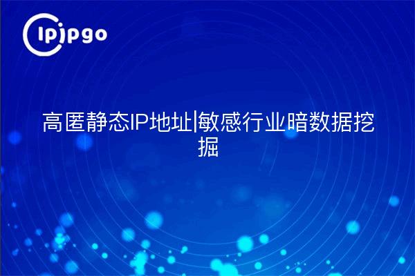 Hochversteckte statische IP-Adressen - Dark Data Mining für sensible Branchen