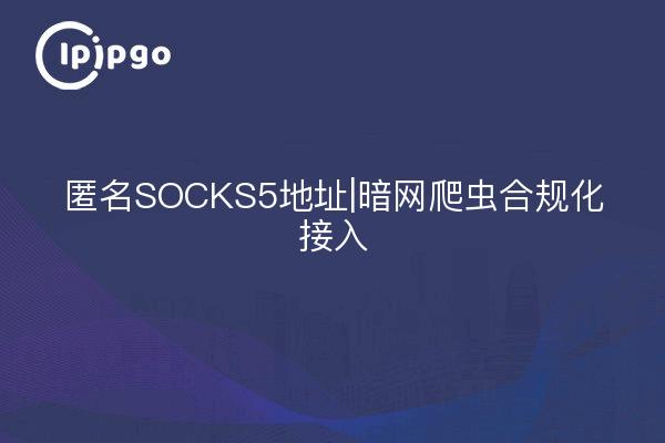 匿名SOCKS5地址|爬虫合规化接入