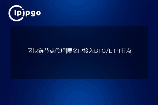 Blockchain Node Proxy | Anonymous IP Access to BTC/ETH Nodes - IPIPGO