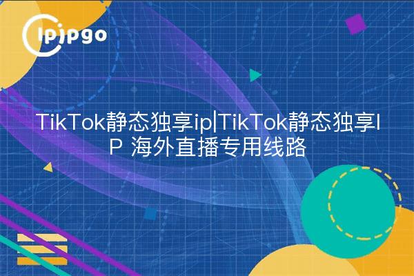 TikTok static dedicated ip|TikTok static dedicated ip domestic live dedicated line