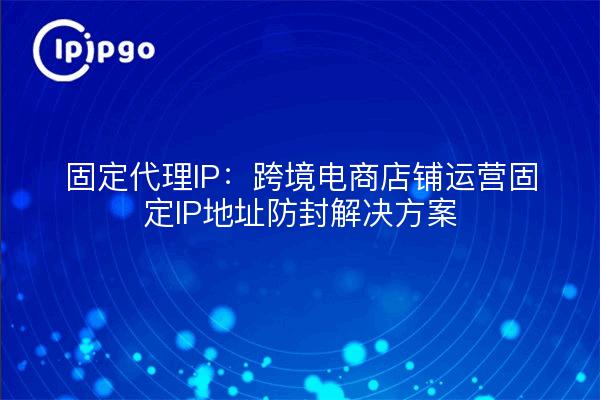 Fixed Proxy IP: Cross-border e-commerce store operation fixed IP address anti-blocking solution