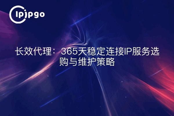 Proxy de longue durée : 365 jours de connexion stable Stratégie d'achat et de maintenance du service IP