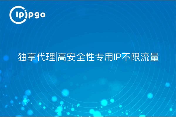 Proxy dédié|Haute sécurité IP dédiée Trafic illimité