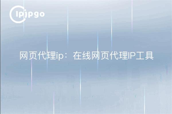 Web proxy ip : outil de proxy ip en ligne