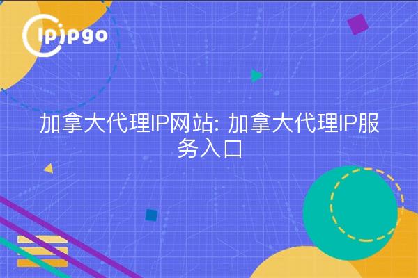 Site Web Canada Proxy IP : Portail de service Canada Proxy IP