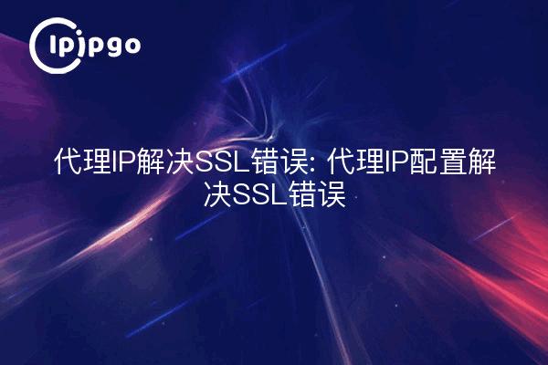 Proxy IP to resolve SSL errors : Configuration du proxy IP pour résoudre les erreurs SSL