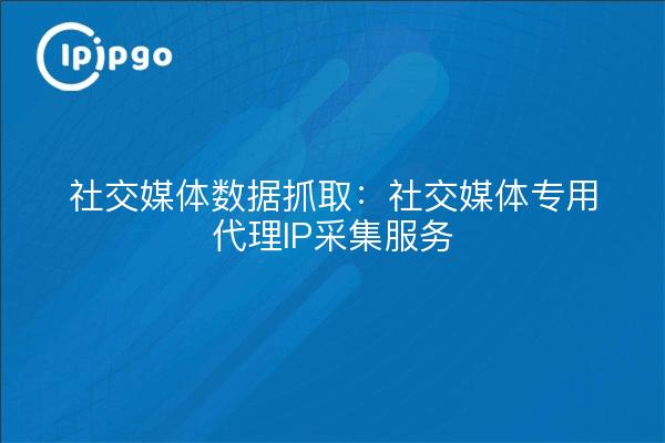Social Media Datenerfassung: Social Media Dedicated Proxy IP Capture Service