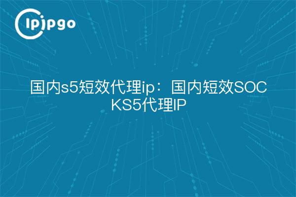 Domestic s5 short-lived proxy ip: IP del proxy SOCKS5 nacional de corta duración
