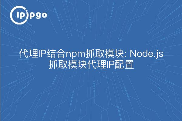IP proxy combinée avec le module npm crawler : Configuration de l'IP proxy du module Node.js crawler