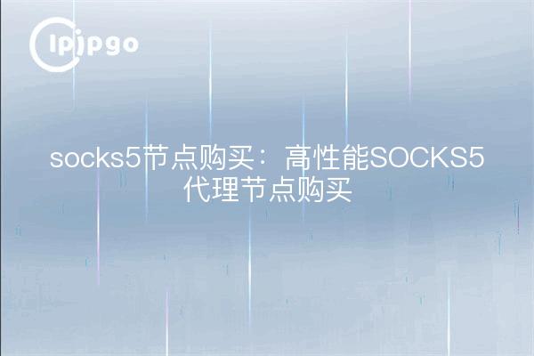 socks5 node purchase: Kauf eines hochleistungsfähigen SOCKS5-Proxy-Knotens