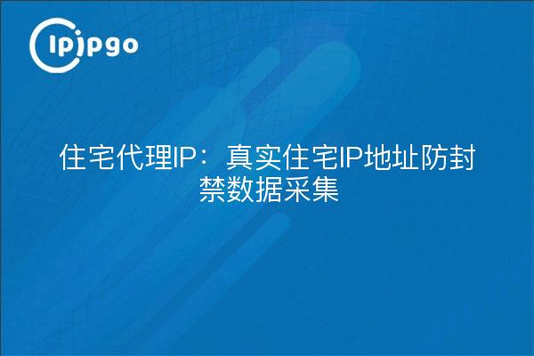 Proxy-IP des Wohnsitzes: Echte IP-Adresse des Wohnsitzes Anti-Blocking-Datenerfassung