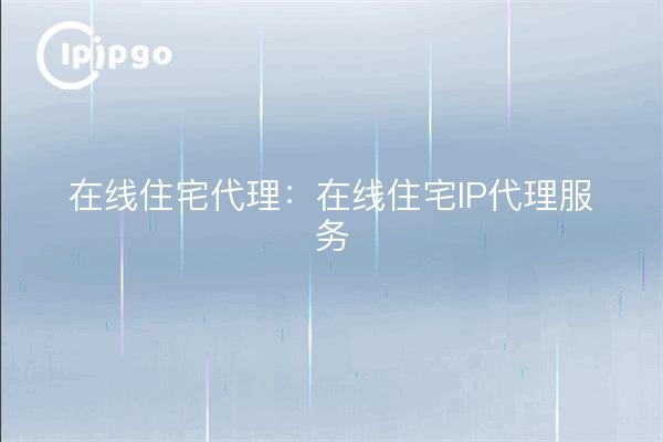 在线住宅代理:在线住宅IP代理服务