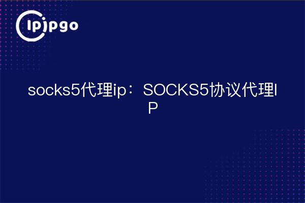 ip proxy socks5: ip proxy del protocolo SOCKS5