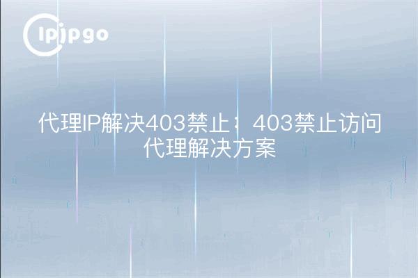 代理IP解决403禁止:403禁止访问代理解决方案