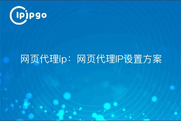 网页代理ip:网页代理IP设置方案