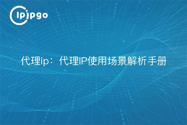 代理ip：代理IP使用场景解析手册