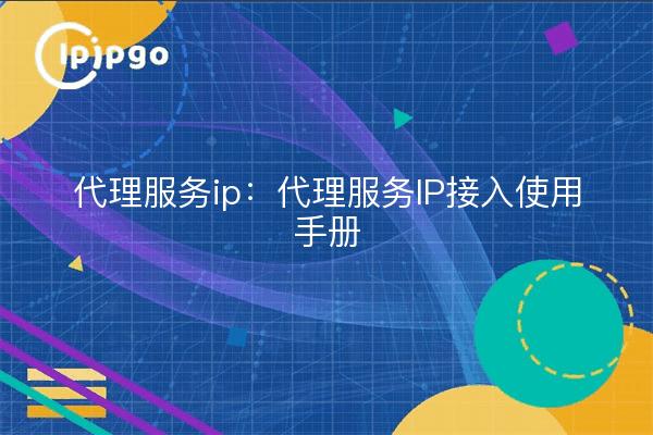 代理服务ip：代理服务IP接入使用手册