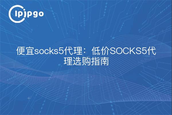 Günstiger Socks5-Proxy: SOCKS5-Proxy Einkaufsführer zu niedrigen Preisen