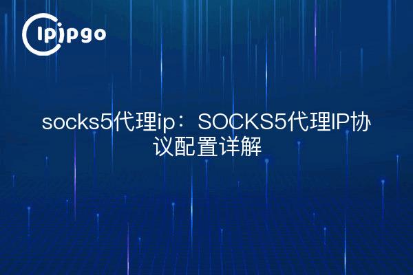 socks5 proxy ip: Detalles de configuración del protocolo SOCKS5 proxy IP
