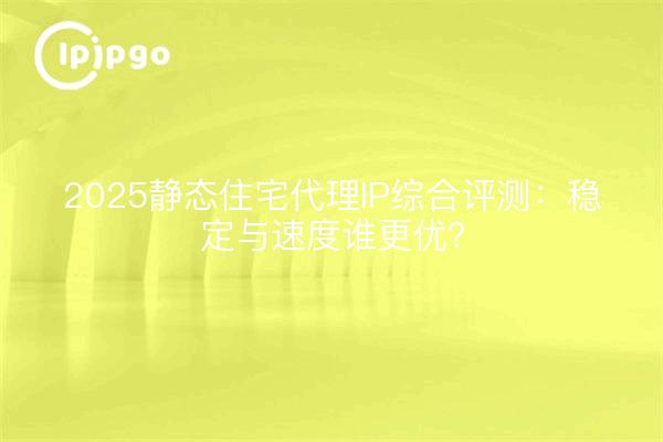 2025静态住宅代理IP综合评测：稳定与速度谁更优？