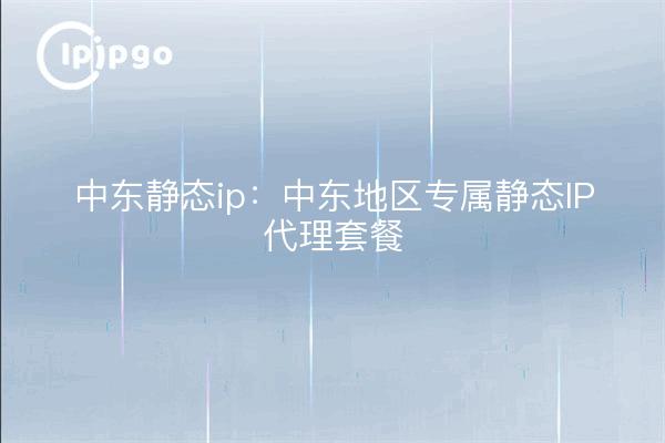 Middle East static ip: Middle East exclusive static IP proxy package