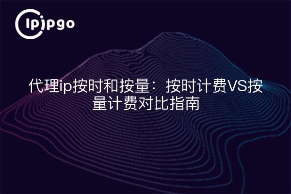 代理ip按时和按量:按时计费VS按量计费对比指南