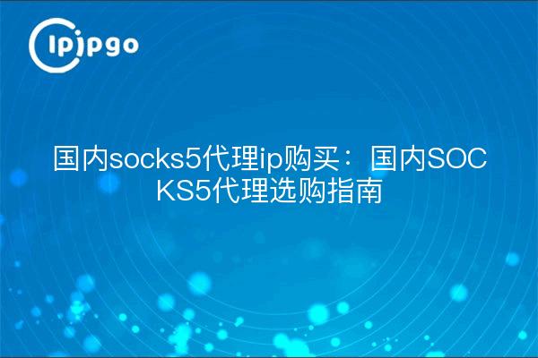 Domestic socks5 proxy ip purchase: domestic SOCKS5 proxy shopping guide