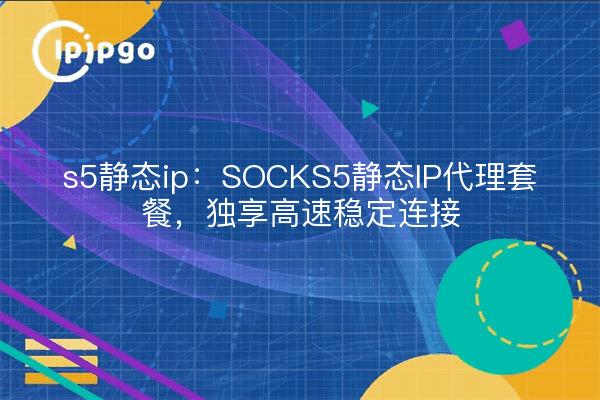 s5静态ip：SOCKS5静态IP代理套餐，独享高速稳定连接