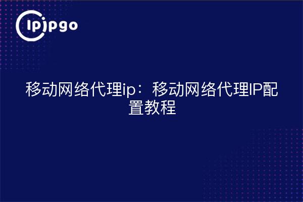 Mobilnetz-Proxy-IP: Tutorials zur Konfiguration von Mobilnetz-Proxy-IP