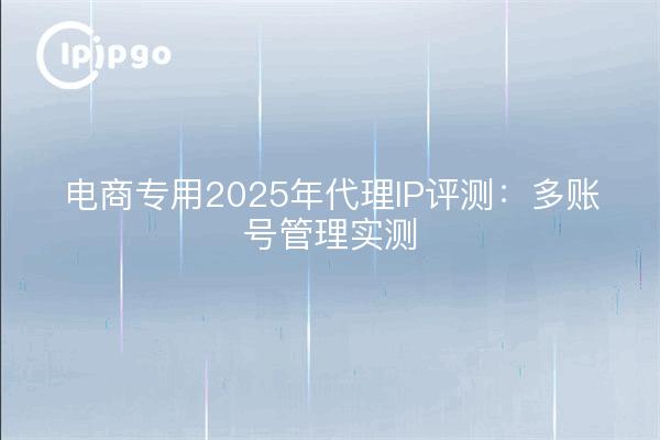 电商专用2025年代理IP评测：多账号管理实测