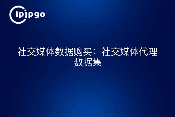 Achat de données sur les médias sociaux : ensembles de données proxy sur les médias sociaux