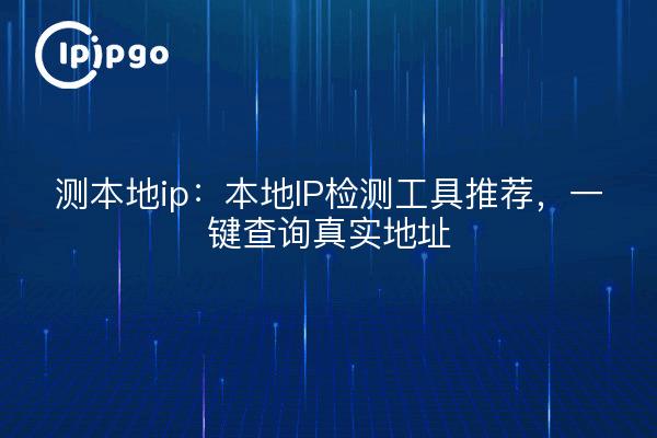 Mesure de l'adresse IP locale : il est recommandé d'utiliser des outils de détection de l'adresse IP locale, qui permettent de vérifier l'adresse réelle.