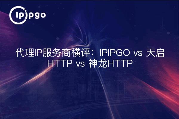 Évaluation des fournisseurs de services proxy IP : IPIPGO vs Tianqi HTTP vs Dragon HTTP