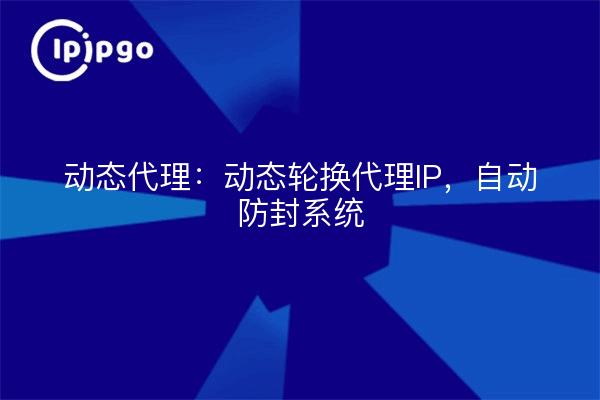 动态代理:动态轮换代理IP,自动防封系统