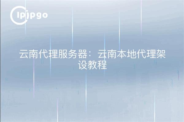 Serveur proxy Yunnan : Tutoriel d'installation d'un proxy local Yunnan