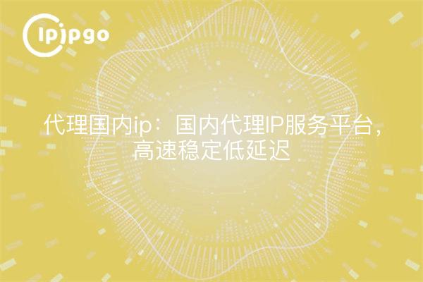 Proxy domestic ip : plate-forme de service proxy IP domestique, à grande vitesse et stable, à faible latence.