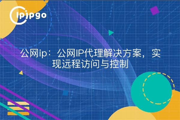 公网ip:公网IP代理解决方案,实现远程访问与控制