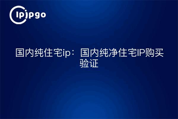 IP résidentielle pure : Vérification de l'achat de l'IP résidentielle pure