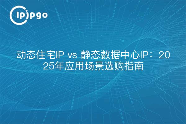 动态住宅IP vs 静态数据中心IP：2025年应用场景选购指南