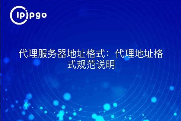 Proxy-Server-Adressformat: Proxy-Adressformat Spezifikation Beschreibung