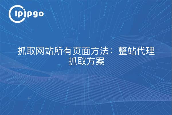 抓取网站所有页面方法：整站代理抓取方案