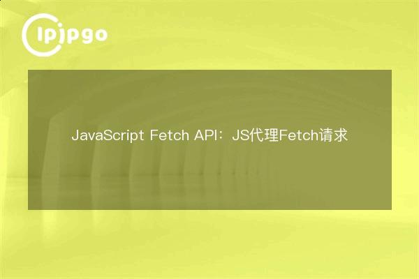 JavaScript Fetch API: JS Proxy Fetch Request - IPIPGO