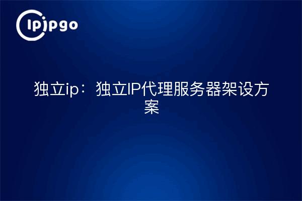 独立ip：独立IP代理服务器架设方案