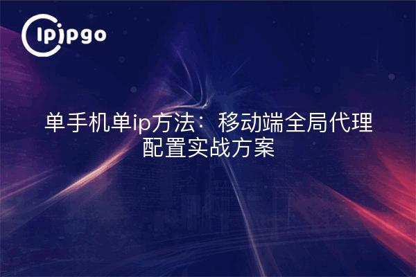 单手机单ip方法：移动端全局代理配置实战方案