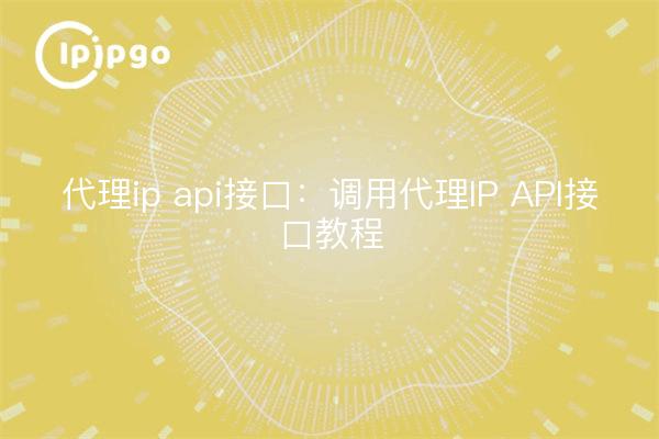 代理ip api接口:调用代理IP API接口教程