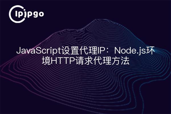 JavaScript设置代理IP:Node.js环境HTTP请求代理方法