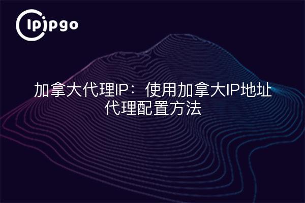 加拿大代理IP:使用加拿大IP地址代理配置方法