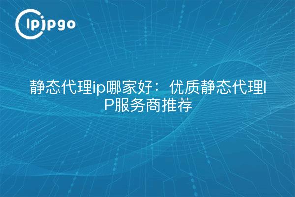 静态代理ip哪家好:优质静态代理IP服务商推荐
